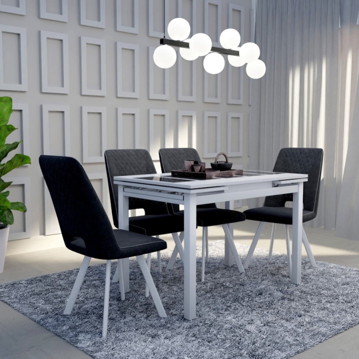 Обеденный стол «Шанхай» (Стекло, исп.1, опоры хром) от фабрики AURORA HOME