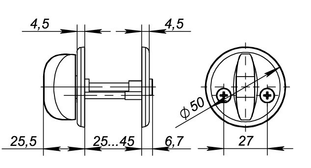 Фиксатор для завёртки WC-0608-CR (WC-001-CP)