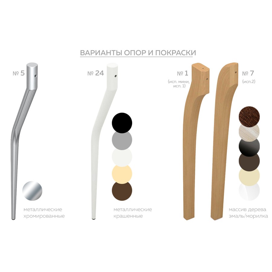 Обеденный стол «Ривьера» (Стекло, исп. 1, опоры хром) от фабрики AURORA HOME