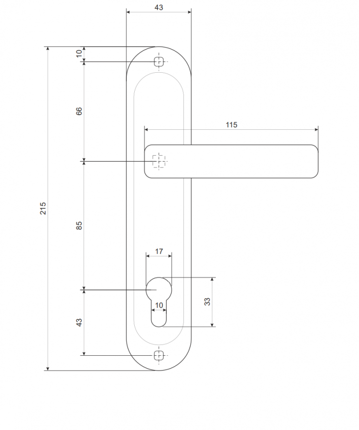 Ручки на планке Apecs HP-85.0101-CR