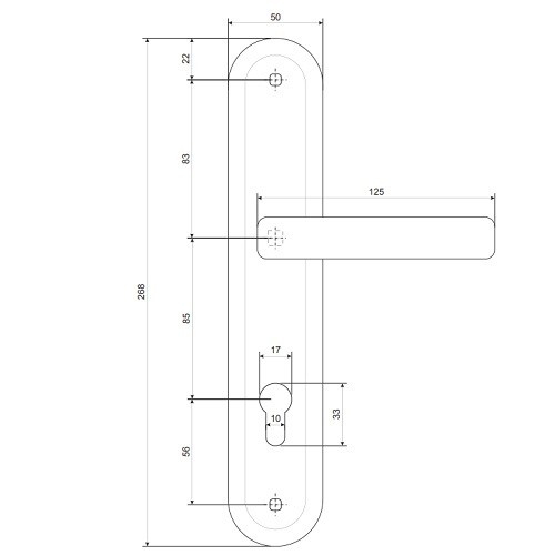 Ручки на планке Apecs HP-85.0423 BLM (Матовый черный)