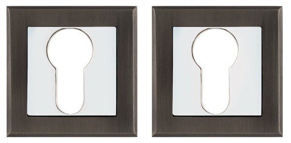 Накладка под Punto (Пунто) цилиндр ET QL GR/CP-23 графит/хром