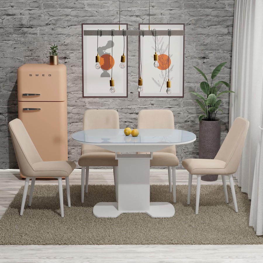 Обеденный стол «Корсика» (Стекло opti, исп. 1) от фабрики AURORA HOME