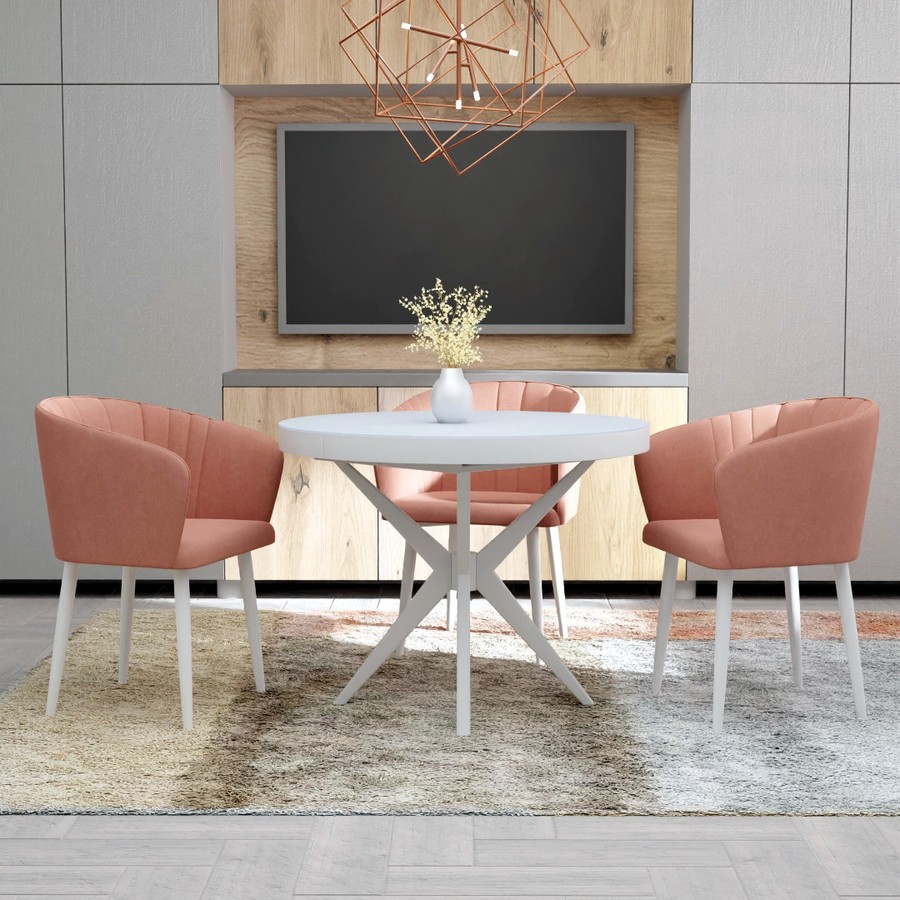 Обеденный стол «Оскар Круг» (Стекло Matte) от фабрики AURORA HOME