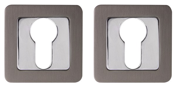 Накладка под Punto (Пунто) цилиндр ET QR GR/CP-23 графит/хром