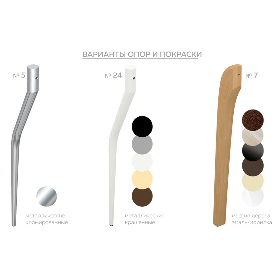 Обеденный стол «Ривьера Круг» (Стекло, опоры дерев.) от фабрики AURORA HOME