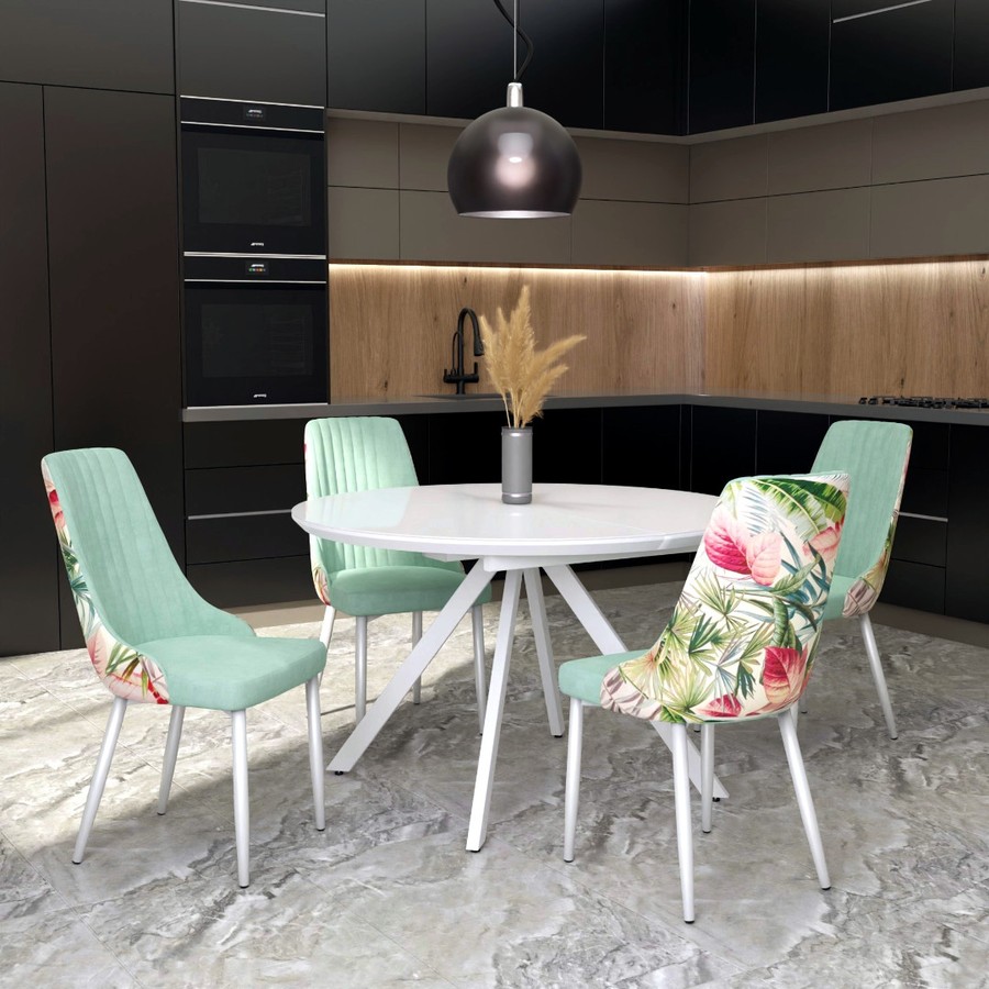 Обеденный стол «Лондон» (Стекло Opti, исп. 1) от фабрики AURORA HOME