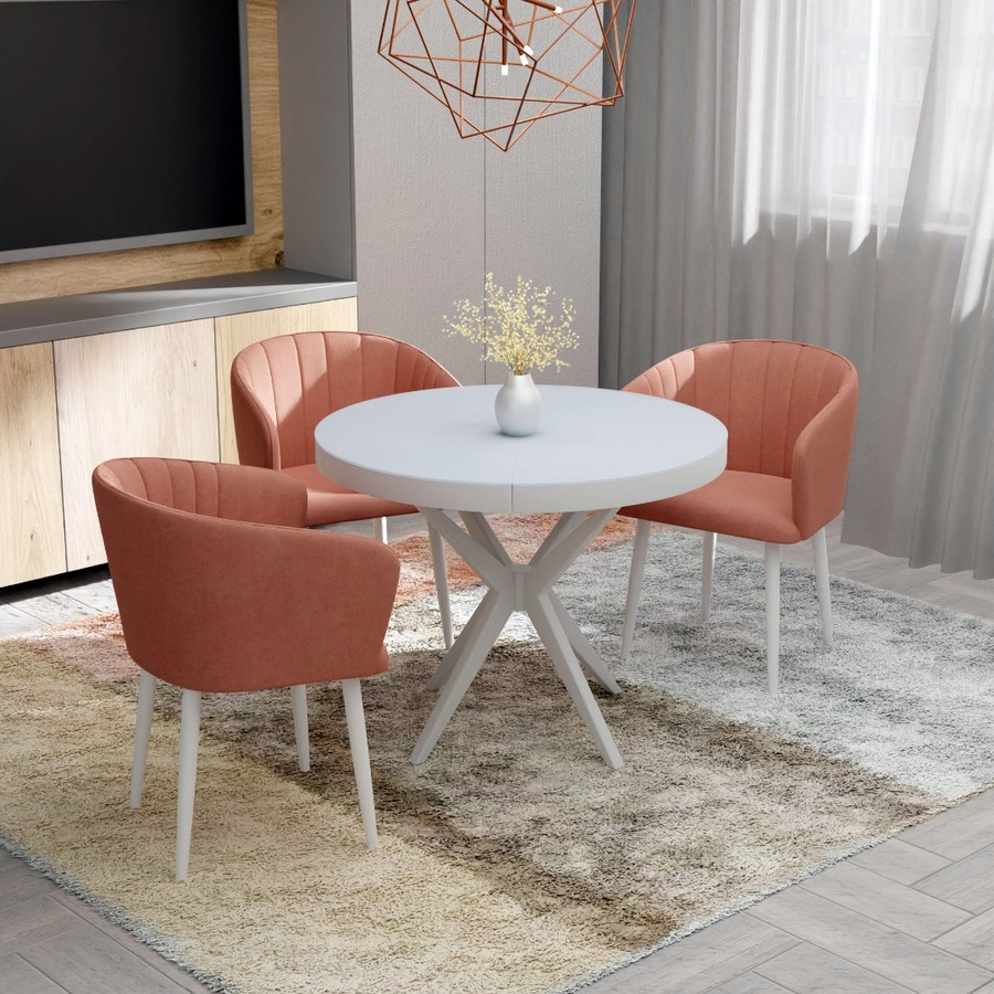 Обеденный стол «Оскар Круг» (Стекло Matte) от фабрики AURORA HOME