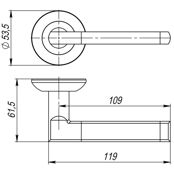 Ручка раздельная Ajax (Аякс) POLO JR BL-24 черный