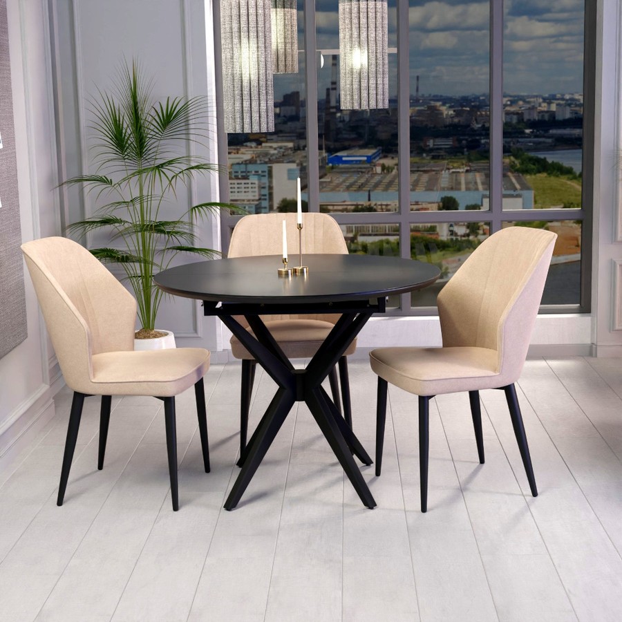 Обеденный стол «Сидней СВ» (Стекло Opti) от фабрики AURORA HOME