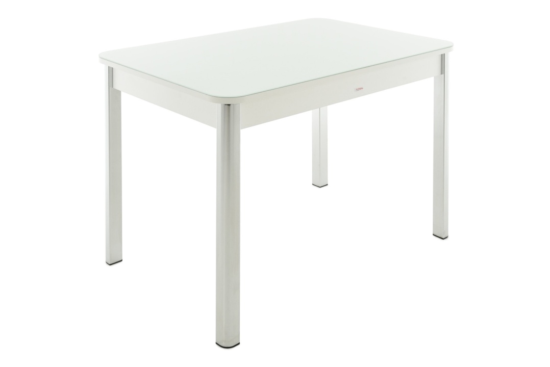 Обеденный стол «Мюнхен» (Стекло, исп. 1, опоры хром) от фабрики AURORA HOME