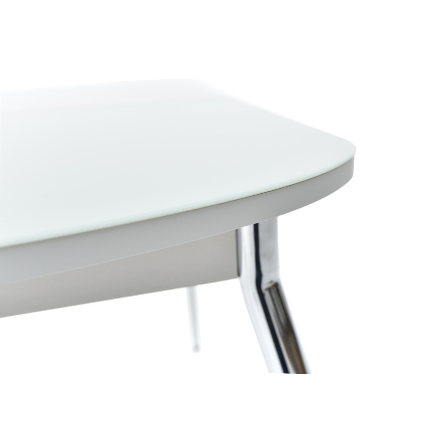 Обеденный стол «Ривьера» (Стекло, исп. 1, опоры хром) от фабрики AURORA HOME