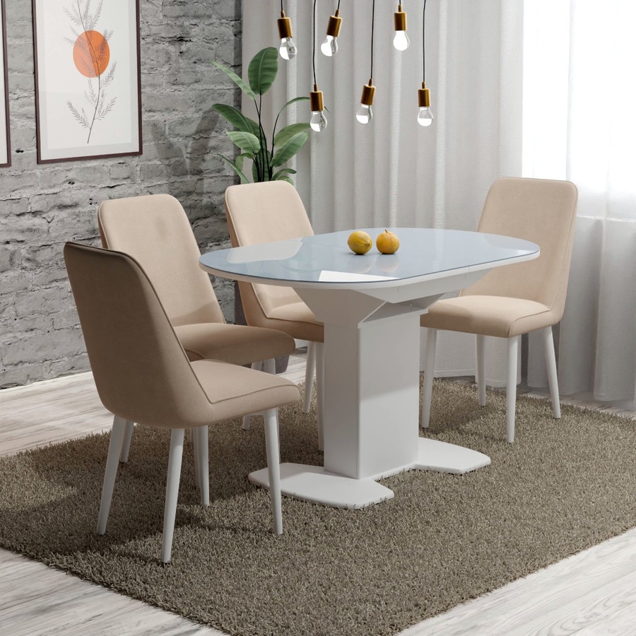 Обеденный стол «Корсика» (Стекло opti, исп. 1) от фабрики AURORA HOME