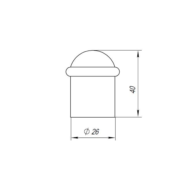 Упор дверной Punto (Пунто) DS PF-40 BL-24 черный