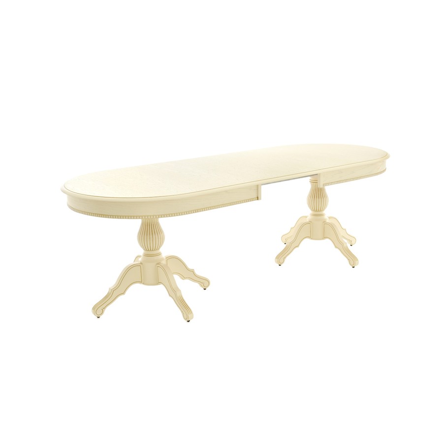 Обеденный стол «Рафаэль-2 Овал» (Исп. 1, патина, 2 вставки) от фабрики AURORA HOME