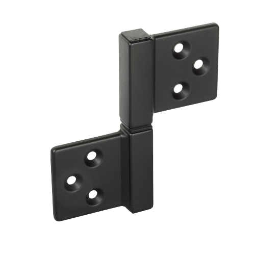 Петля карточная с квадратной осью разобранная CH-S 85X82 B, цвет - черный