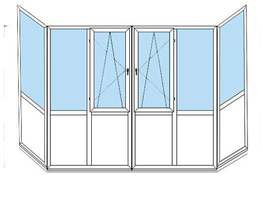 П-образный балкон